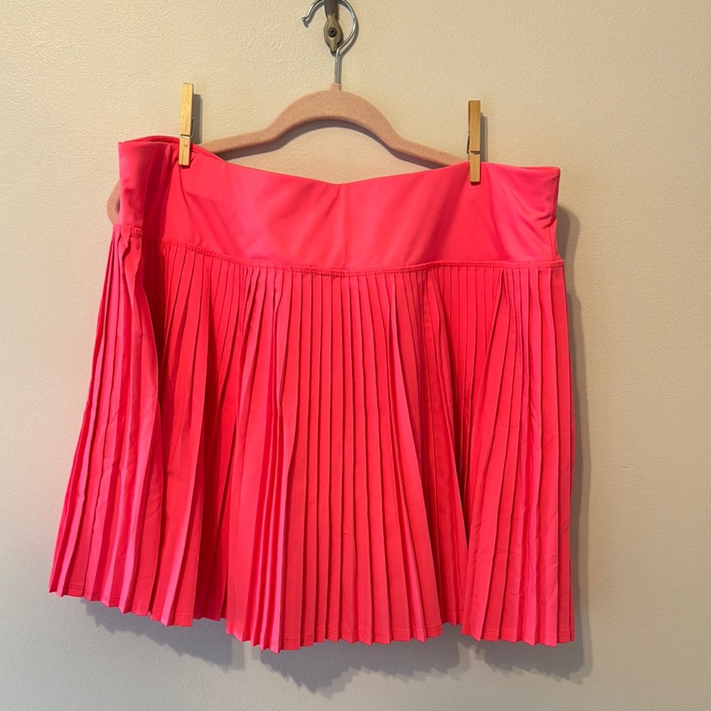 Ideology Pink Mini Pleated A-Line Skirt